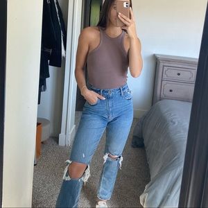 Abercrombie Brown Shoulder Tank